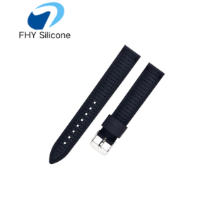 Breathable Perforated Silicone Watch Band for Sports Use Sport Smartwatch Strap OEM Manufacturer