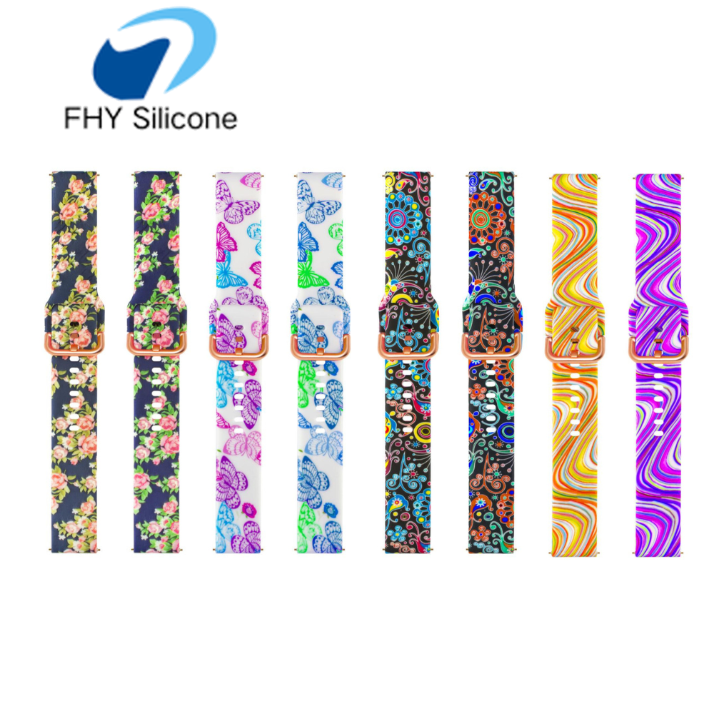 Breathable Perforated Silicone Watch Band for Sports Use Sport Smartwatch Strap OEM Manufacturer - Image 3