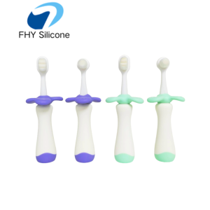 Custom Food Grade Silicone Baby Training Toothbrush for Infants and Toddlers