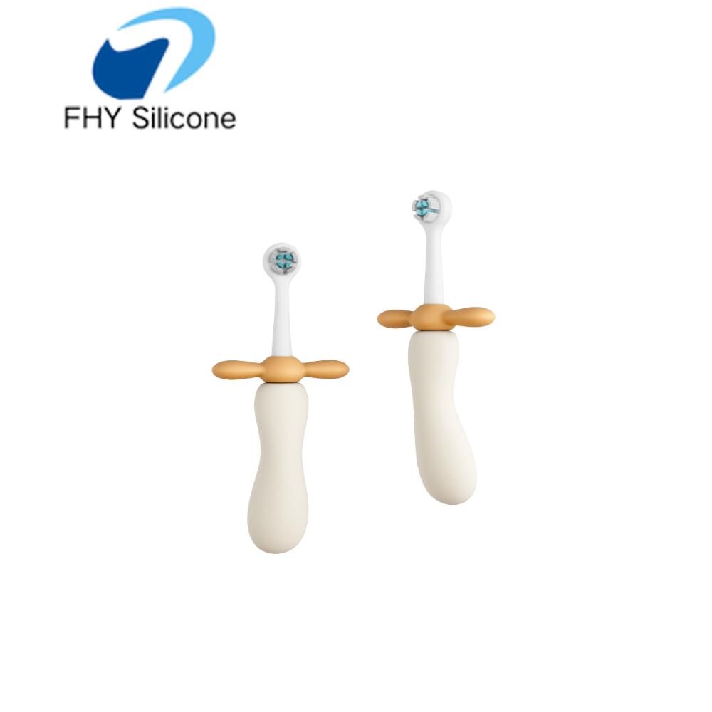 Custom Food Grade Silicone Baby Training Toothbrush for Infants and Toddlers - Image 3