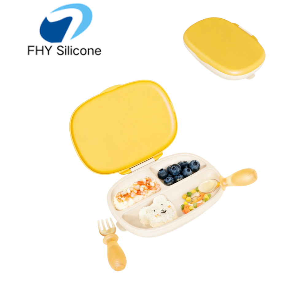Food Grade Silicone Baby Plate Collection BPA Free Toddler Feeding Plates – Bild 3