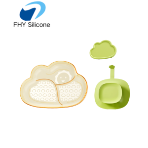 PPSU Cloud Shaped Divided Baby Plate with 3 Compartments