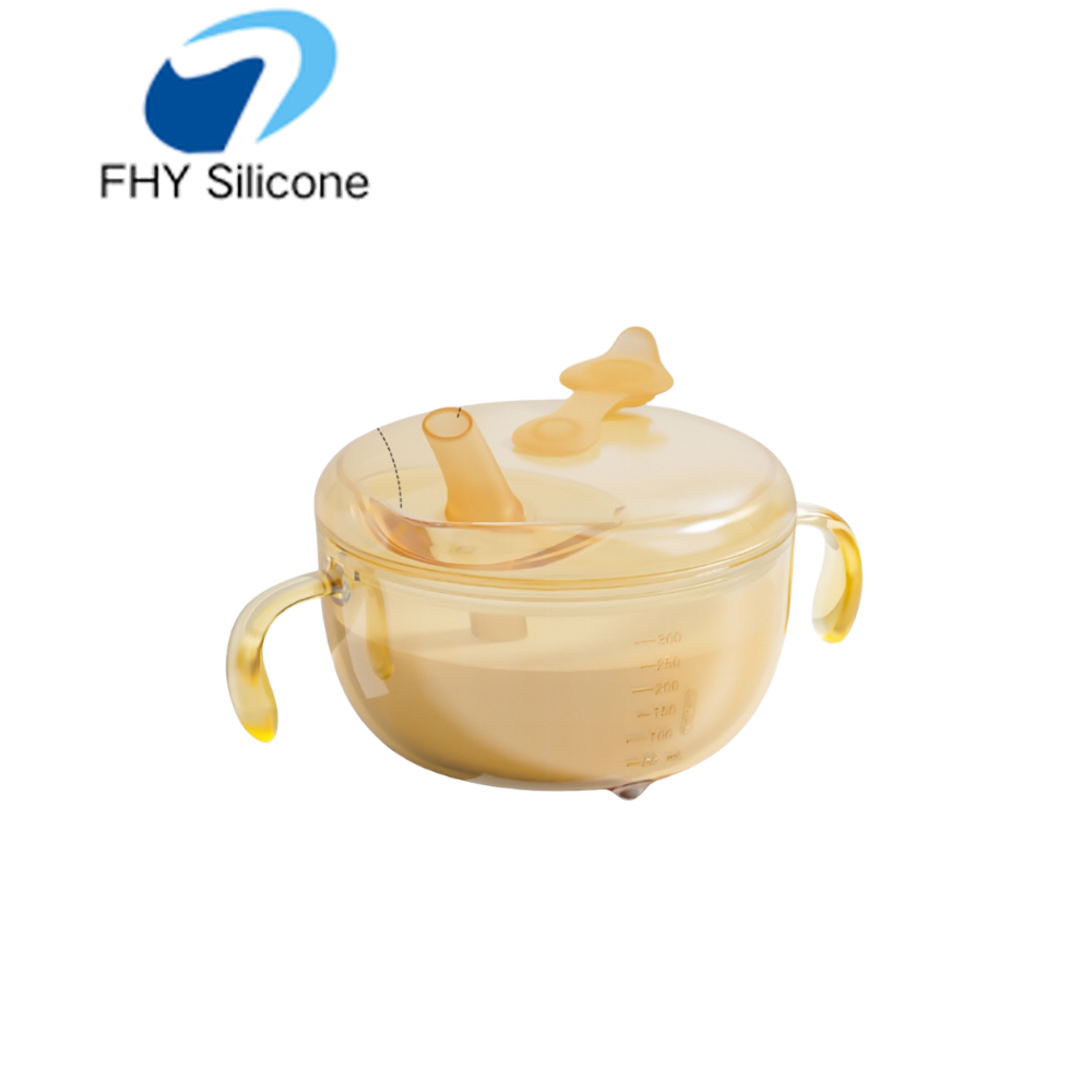 PPSU Straw Complementary Feeding Bowl with Lid and Suction Base - Image 2