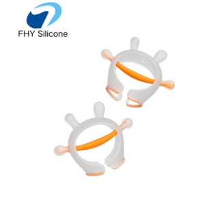 Silicone Anti-Thumb Sucking Teether – Food Grade Baby Hand Teether for Teething Relief