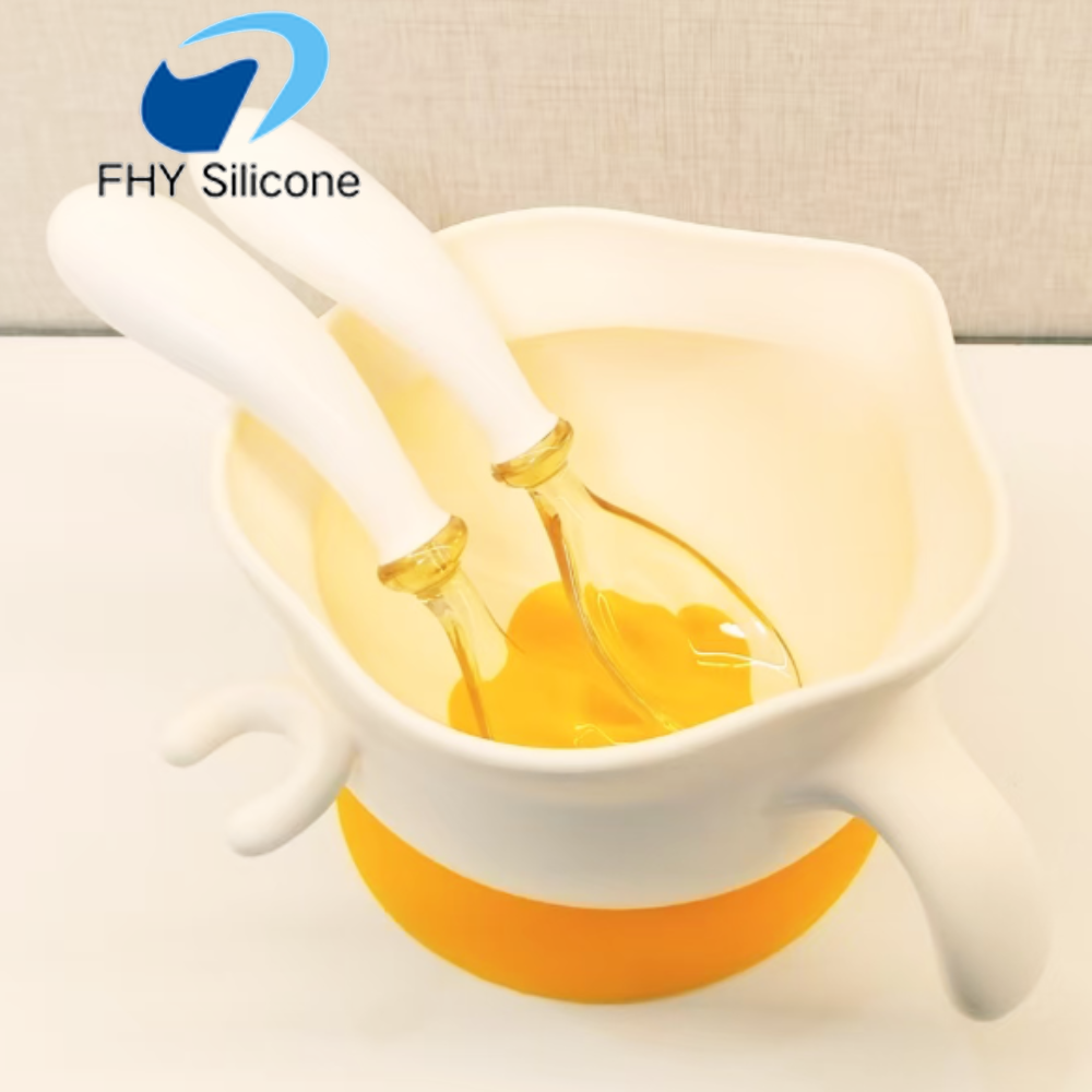 Silicone Egg Flower Bowl Food Grade Baby Weaning Bowl for Toddlers - Imagen 2