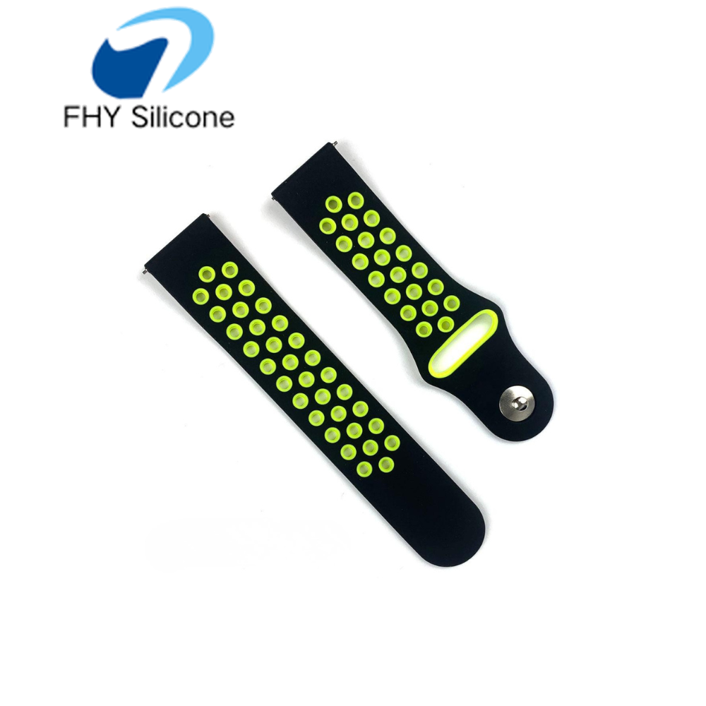 Two Color Silicone Watch Band Custom Molded Dual Tone Smartwatch Strap OEM Manufacturer - Image 4