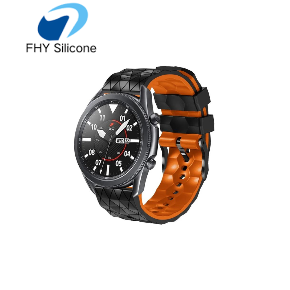 Two Color Silicone Watch Band Custom Molded Dual Tone Smartwatch Strap OEM Manufacturer - Image 5