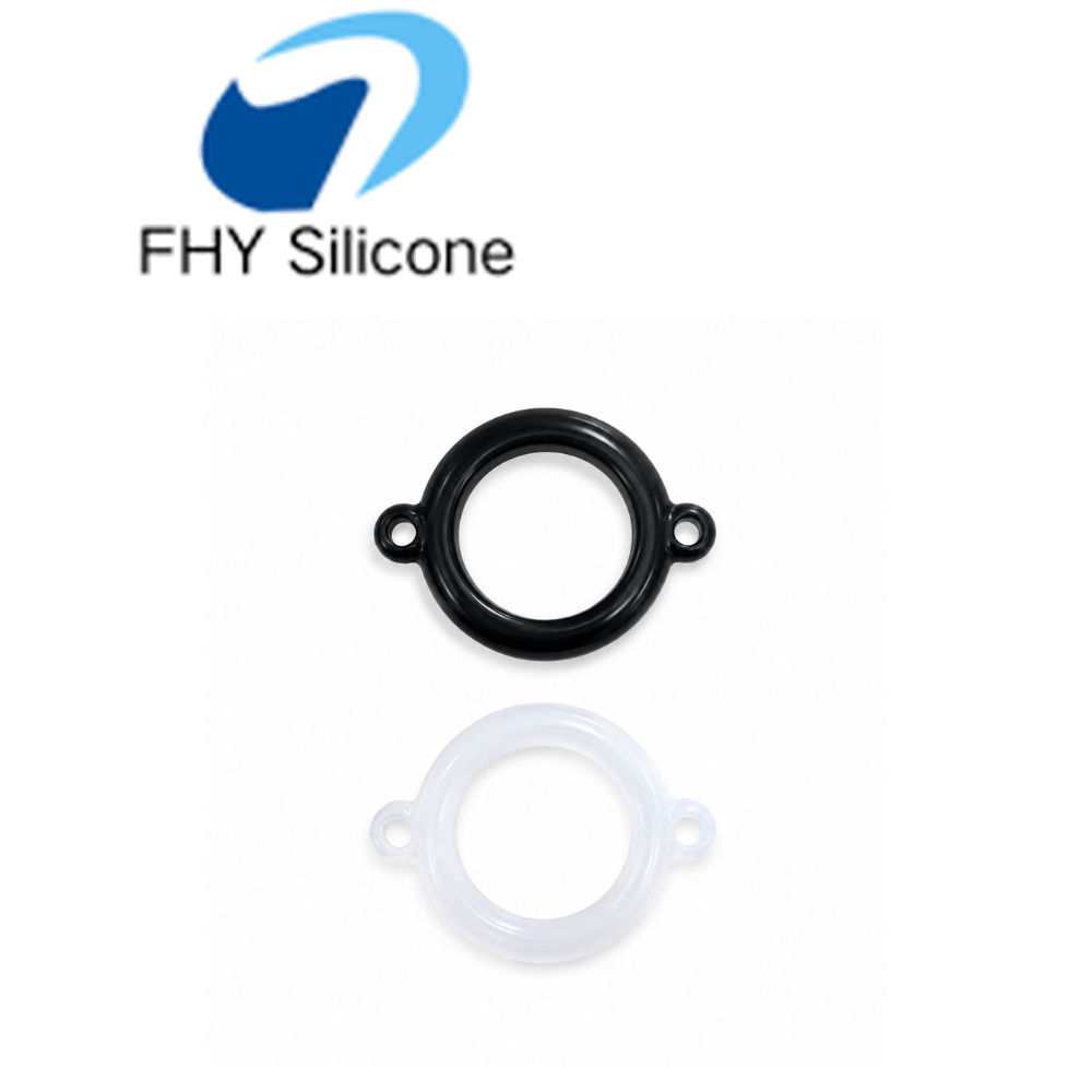 Custom Double-Tab Silicone Sealing Ring with Mounting Holes – Waterproof Gasket OEM/ODM Manufacturer - Image 2