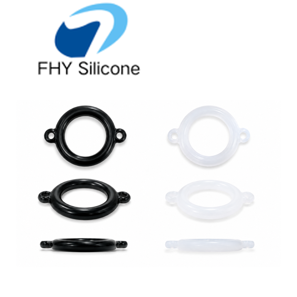 Custom Double-Tab Silicone Sealing Ring with Mounting Holes – Waterproof Gasket OEM/ODM Manufacturer - Image 3