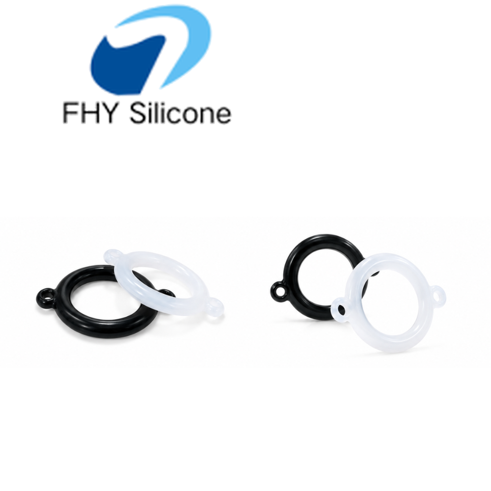 Custom Double-Tab Silicone Sealing Ring with Mounting Holes – Waterproof Gasket OEM/ODM Manufacturer - Image 4