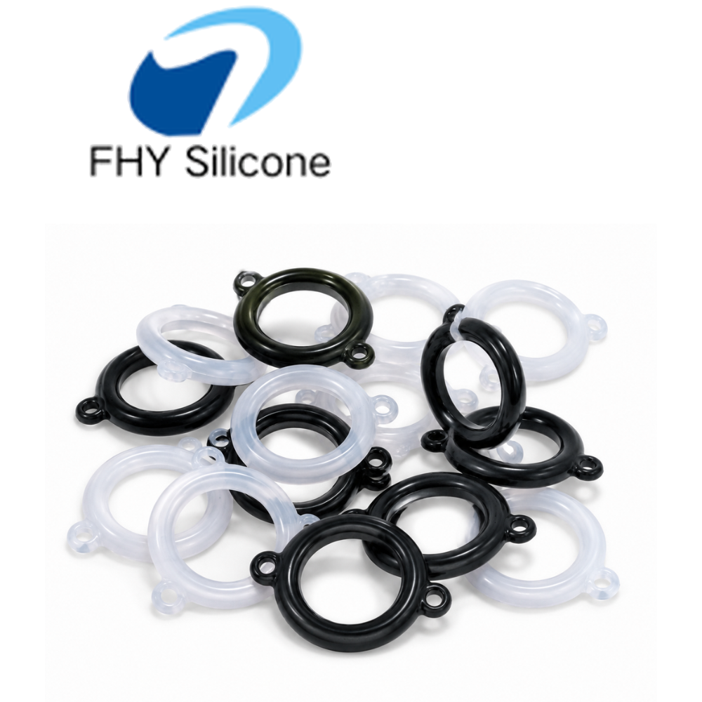 Custom Double-Tab Silicone Sealing Ring with Mounting Holes – Waterproof Gasket OEM/ODM Manufacturer - Image 5