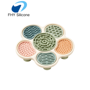 Tappetino in silicone per cani e gatti con design a alimentazione lenta e texture multiple