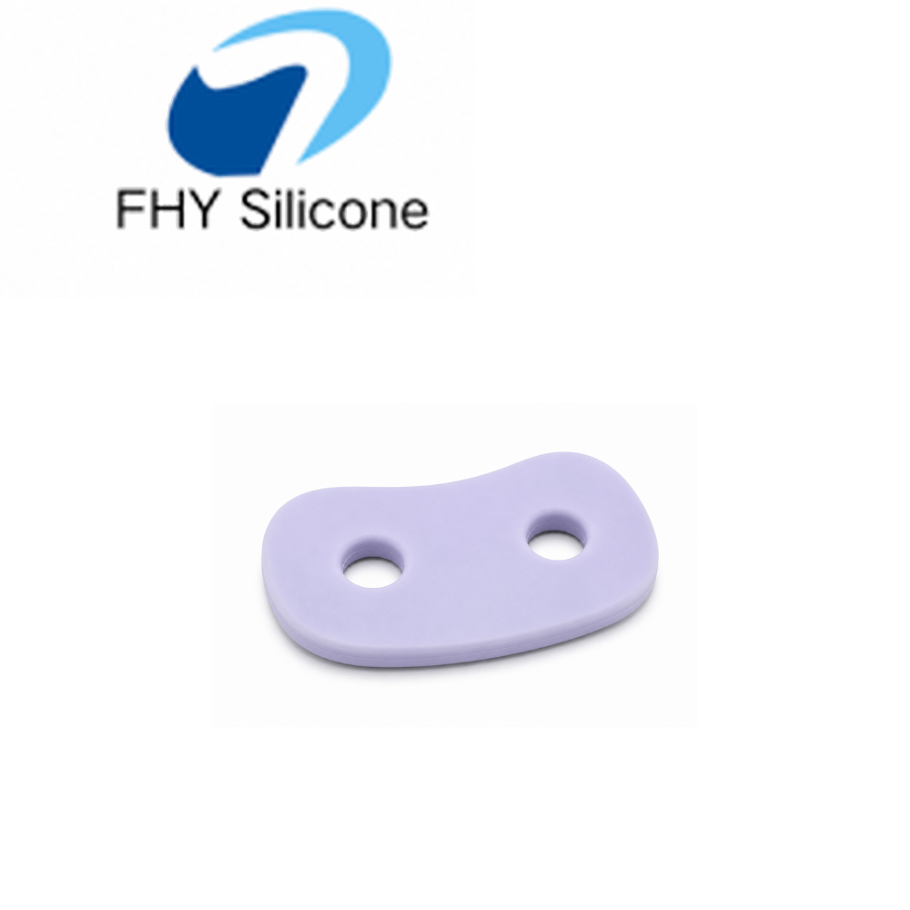 Custom Double-Hole Curved Silicone Gasket Pad – Shock-Absorbing Mounting Spacer for Curved Surfaces - immagine 3