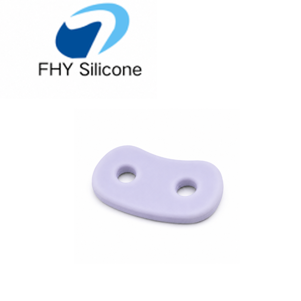 Custom Double-Hole Curved Silicone Gasket Pad – Shock-Absorbing Mounting Spacer for Curved Surfaces - immagine 4