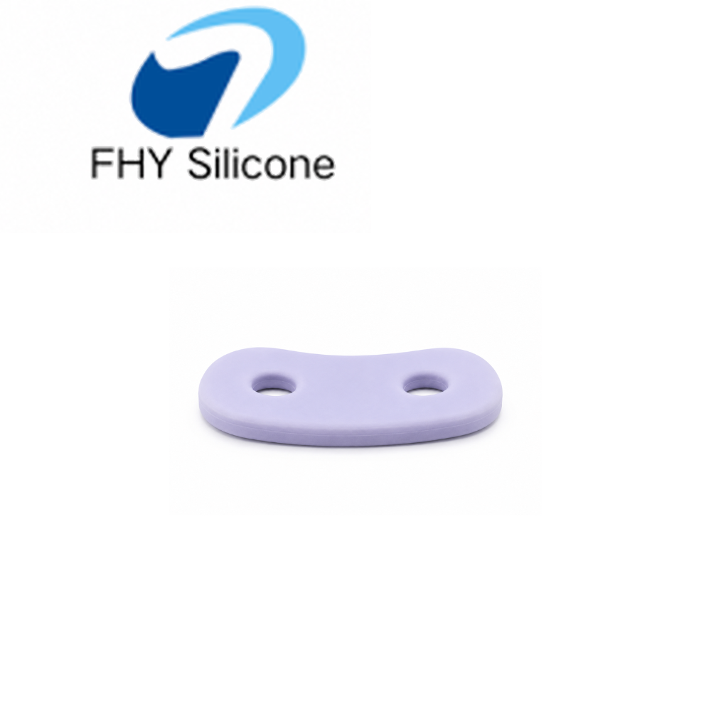 Custom Double-Hole Curved Silicone Gasket Pad – Shock-Absorbing Mounting Spacer for Curved Surfaces - immagine 2