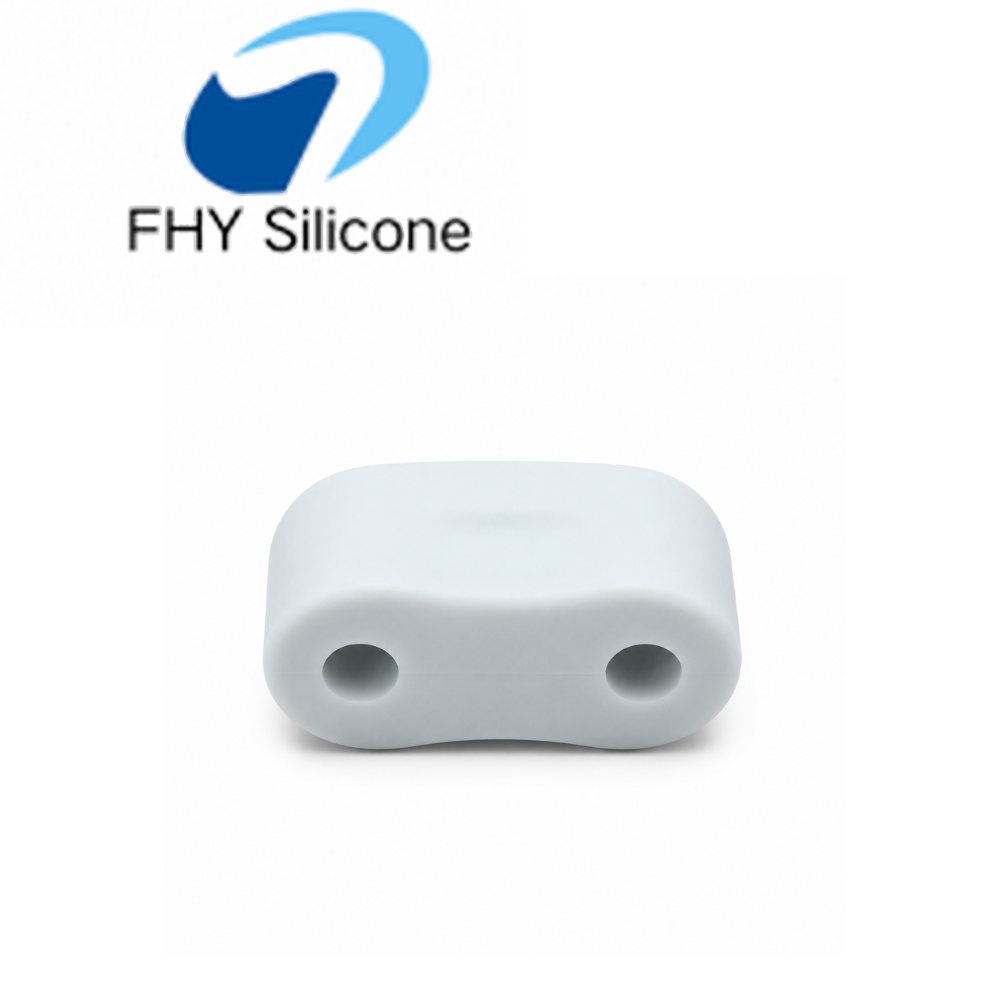 Custom One-Piece Silicone Double-Hole Cord Sleeve for Cord Management and Protection - Image 2