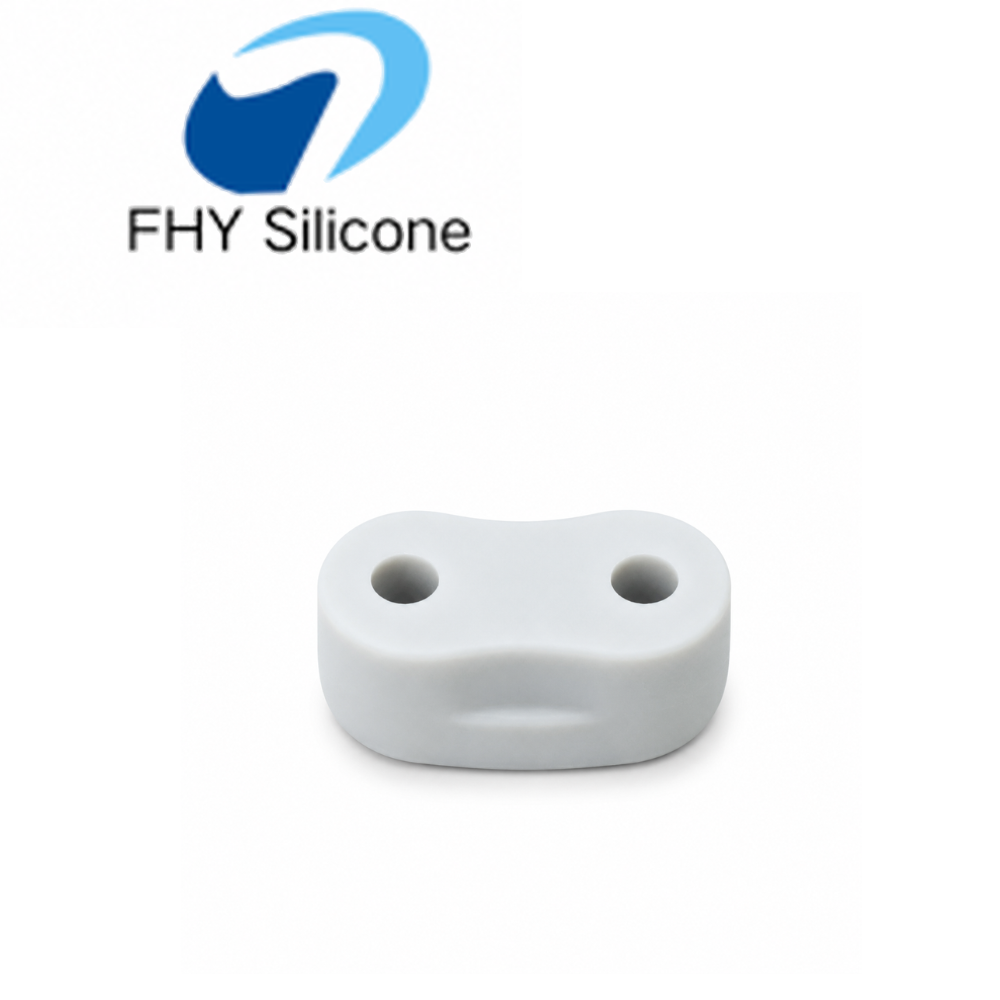 Custom One-Piece Silicone Double-Hole Cord Sleeve for Cord Management and Protection - Image 3