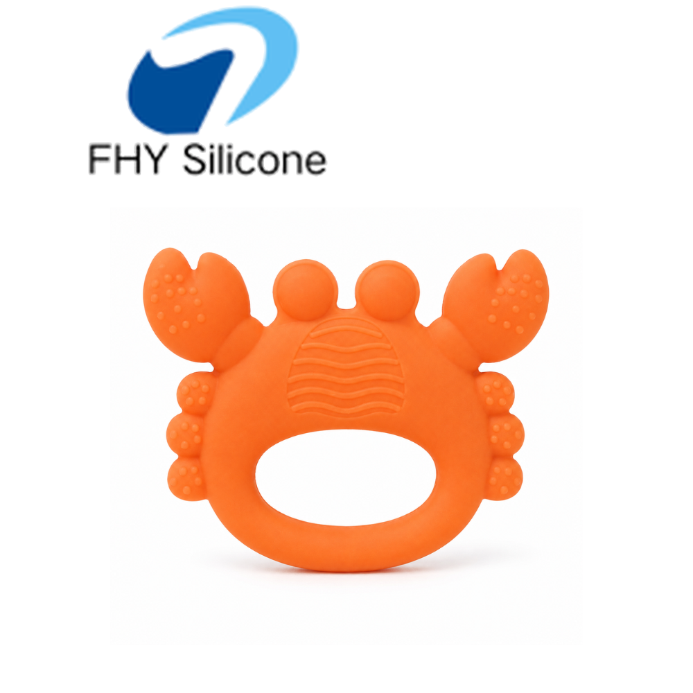 Silicone Crab Baby Teether with Textured Claws and Easy-Grip Handle - Hình ảnh 5