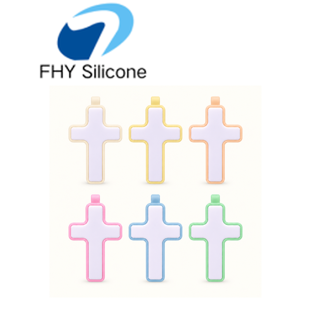 Silicone Cross Pendant Necklace for Adults and Children - Image 2