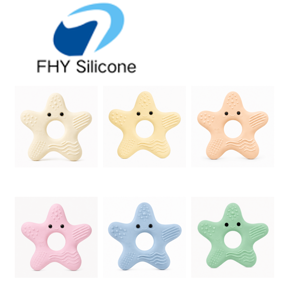 Silicone Starfish Baby Teether with Multi-Texture Surface and Easy-Grip Handle - Image 5